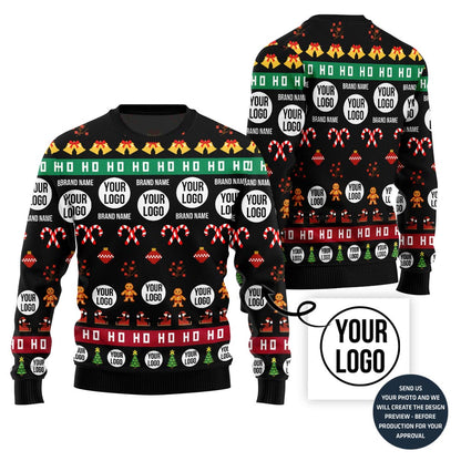 Custom Ugly Holiday Sweater With Company Logo