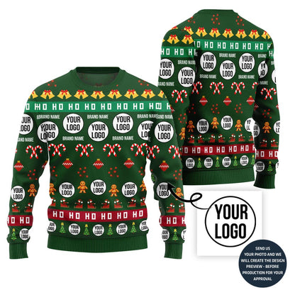 Custom Ugly Holiday Sweater With Company Logo