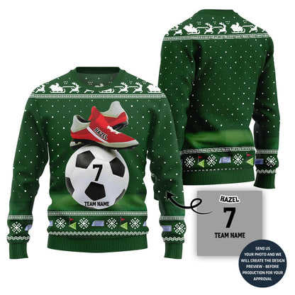 Custom Ugly Sweater For Soccer Team