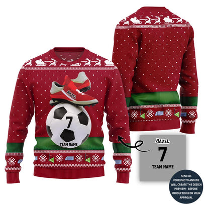 Custom Ugly Sweater For Soccer Team