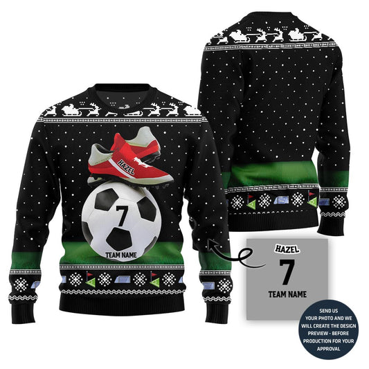 Custom Ugly Sweater For Soccer Team