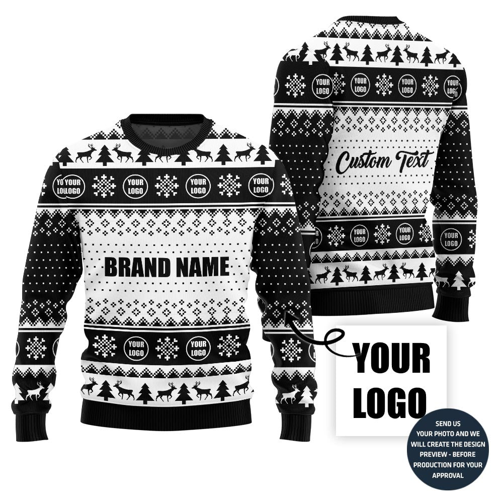 Custom Ugly Sweater With Brand Name
