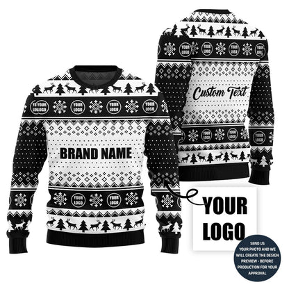 Custom Ugly Sweater With Brand Name