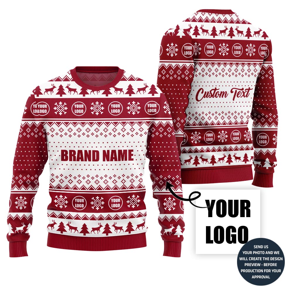 Custom Ugly Sweater With Brand Name