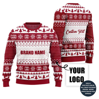 Custom Ugly Sweater With Brand Name