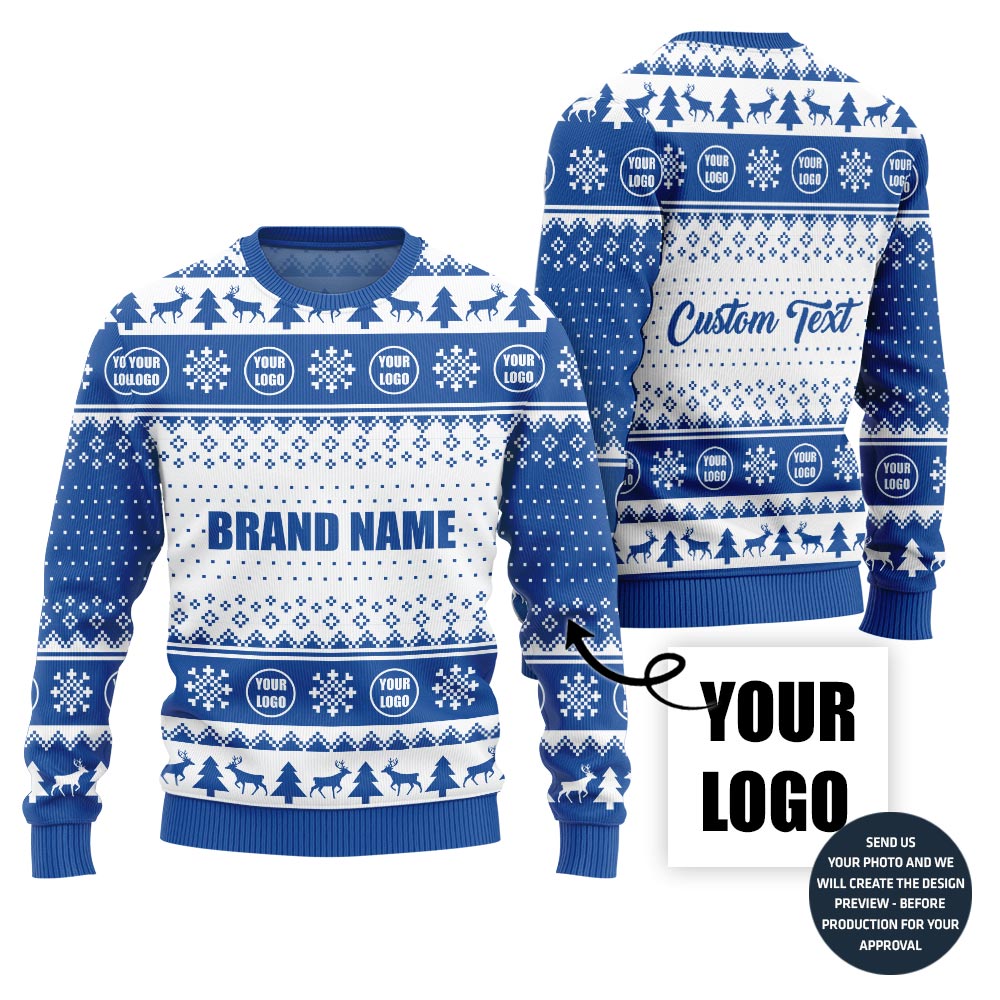 Custom Ugly Sweater With Brand Name