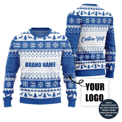 Custom Ugly Sweater With Brand Name