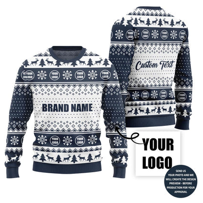 Custom Ugly Sweater With Brand Name