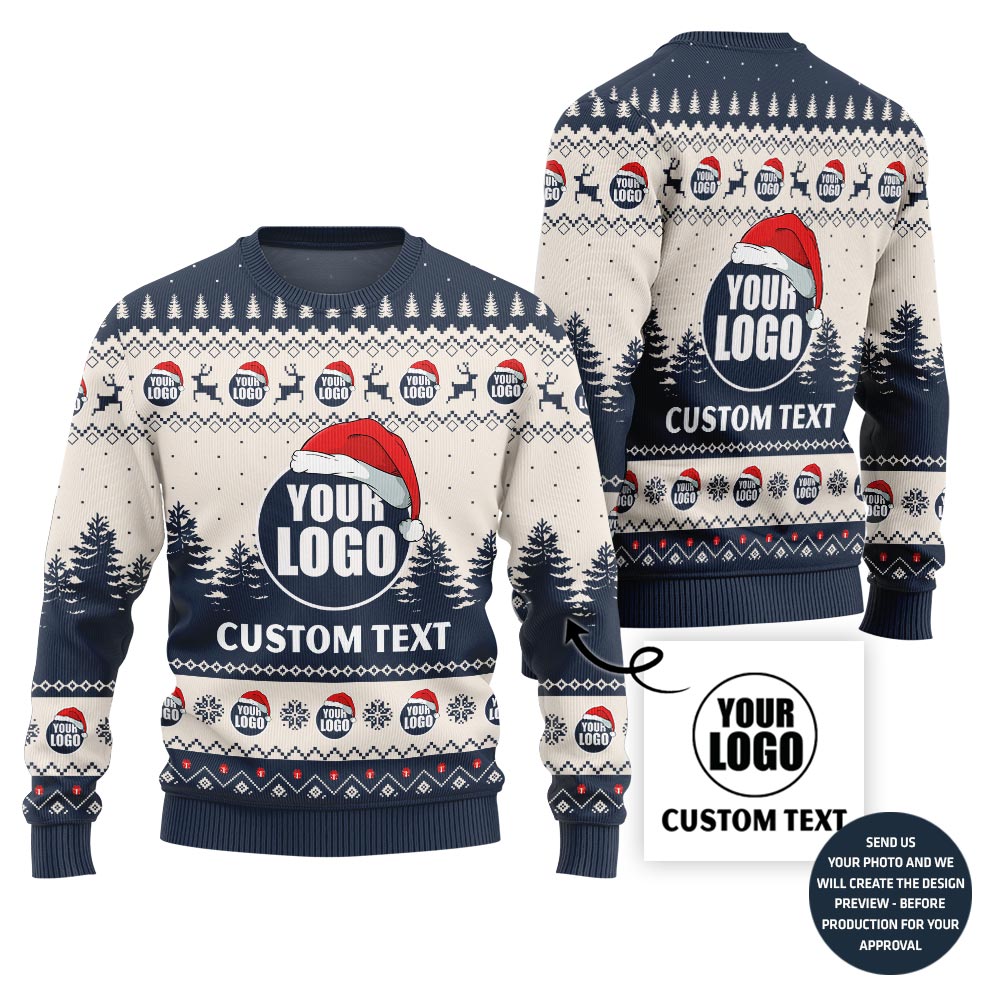 Custom Ugly Sweater With Logo And Company Name