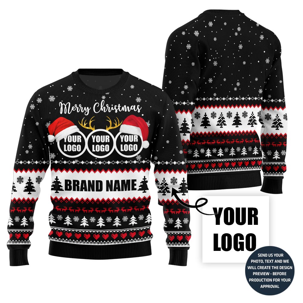 Custom Ugly Xmas Sweater For Brand With Festive Patterns