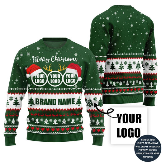 Custom Ugly Xmas Sweater For Brand With Festive Patterns