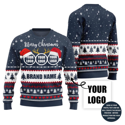 Custom Ugly Xmas Sweater For Brand With Festive Patterns