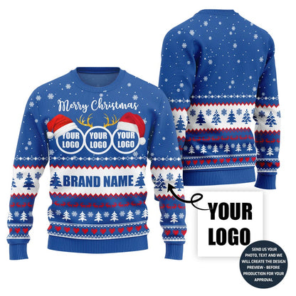 Custom Ugly Xmas Sweater For Brand With Festive Patterns