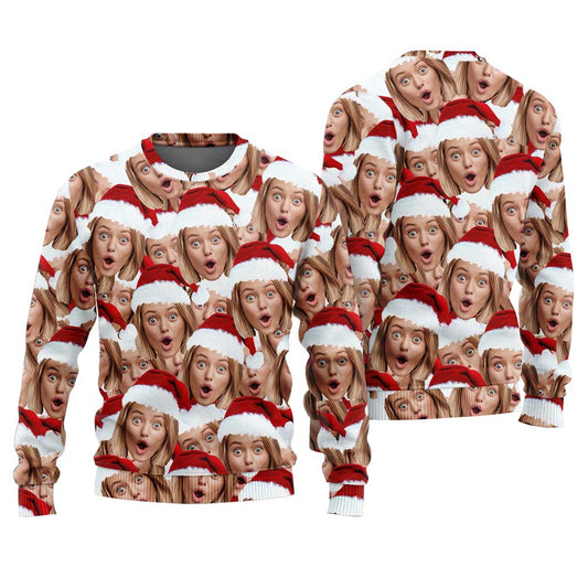 Custom Women Face Funny Ugly Christmas Sweater