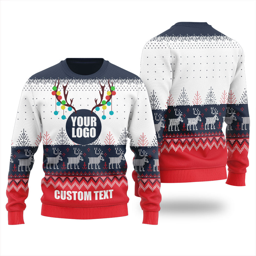 Custom Your Face And Logo Ugly Christmas Sweater