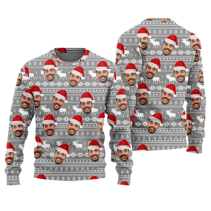 Custom Your Face Holiday Sweater