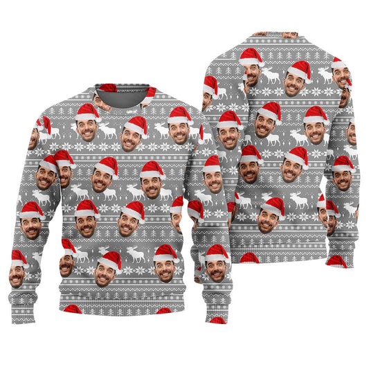 Custom Your Face Holiday Sweater