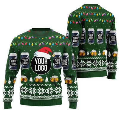 Custom Your Logo Beer Ugly Christmas Sweater