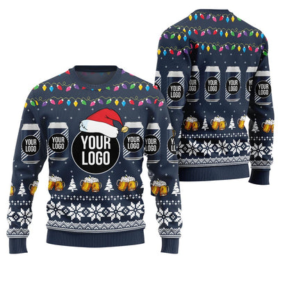 Custom Your Logo Beer Ugly Christmas Sweater