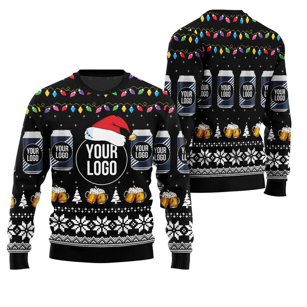 Custom Your Logo Beer Ugly Christmas Sweater