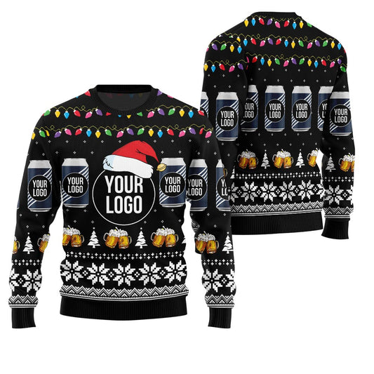 Custom Your Logo Beer Ugly Christmas Sweater