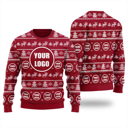 Custom Your Logo Ugly Christmas Sweater
