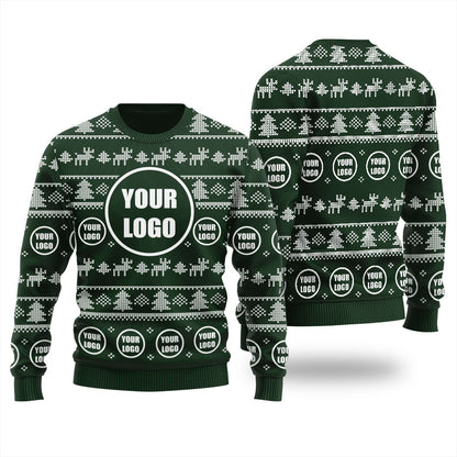 Custom Your Logo Ugly Christmas Sweater Men