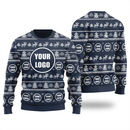 Custom Your Logo Ugly Christmas Sweater