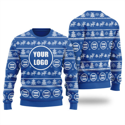 Custom Your Logo Ugly Christmas Sweater Men