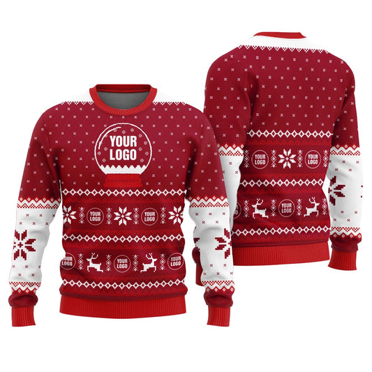 Custom Your Logo Ugly Christmas Sweater For Unisex
