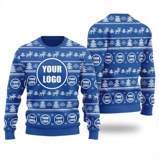 Custom Your Logo Ugly Christmas Sweater Men