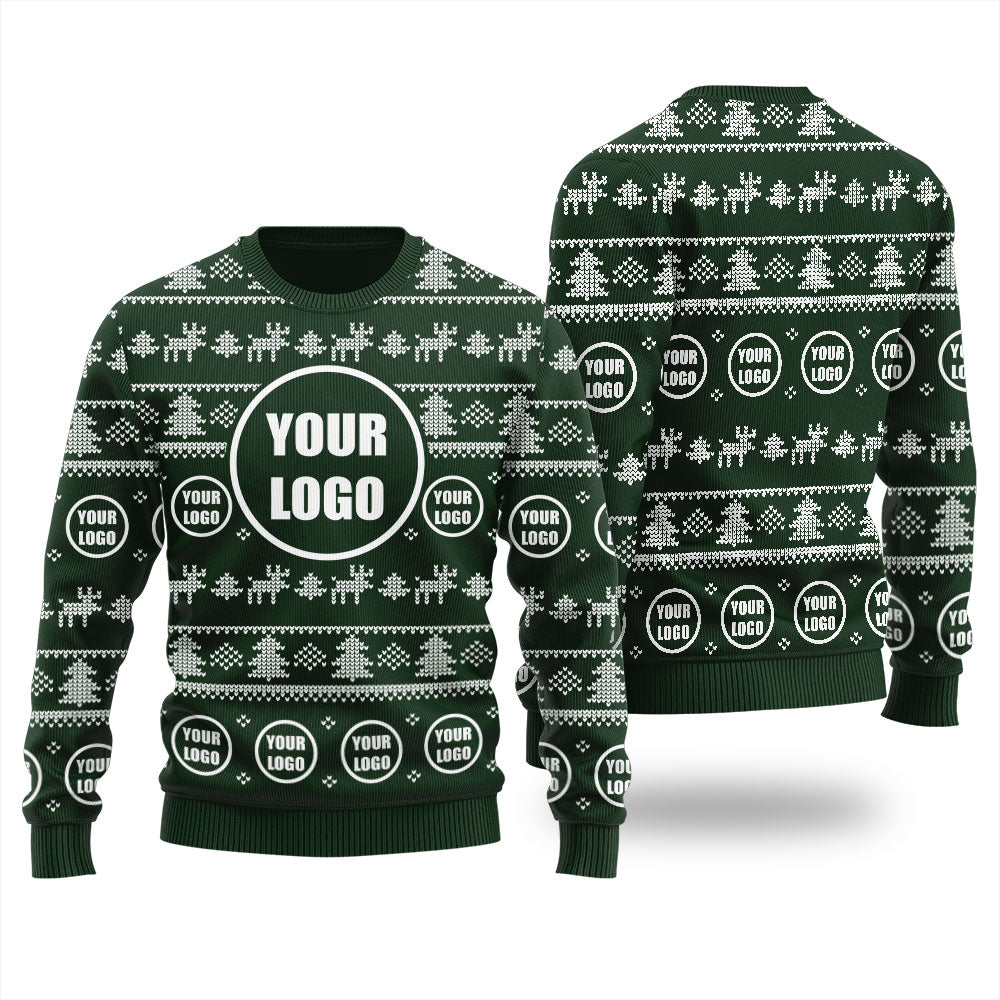 Custom Your Logo Ugly Christmas Sweater Men
