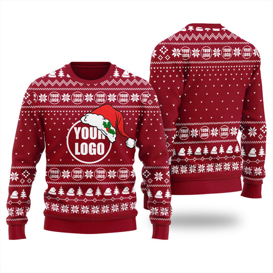 Custom Your Logo Ugly Christmas Sweater Women