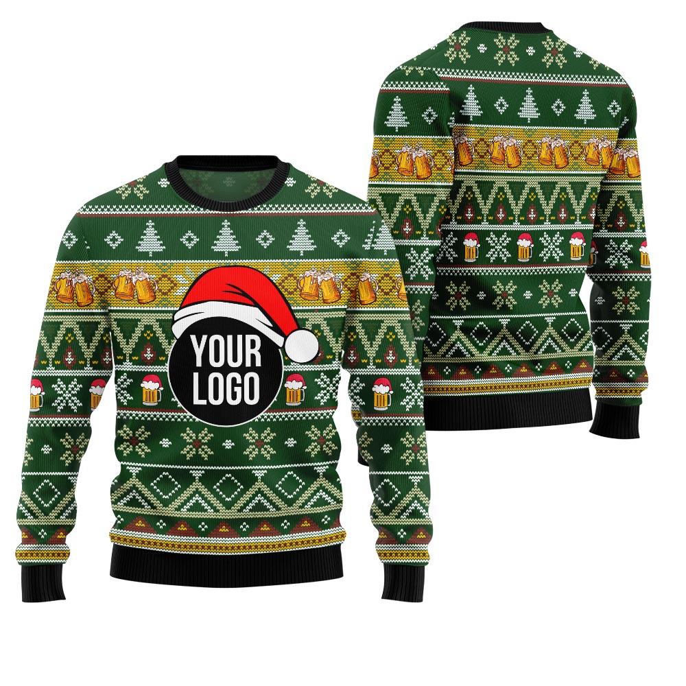 Custom Your Logo Ugly Sweater For Beer Brand