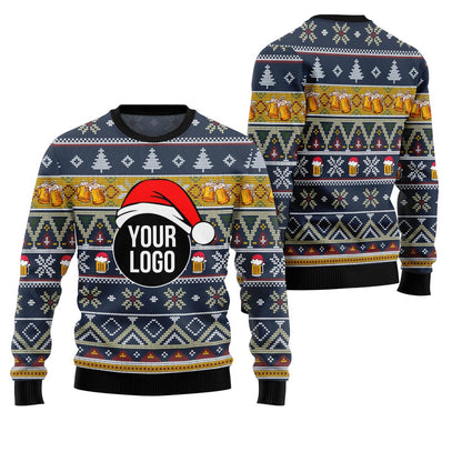 Custom Your Logo Ugly Sweater For Beer Brand