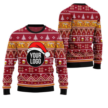 Custom Your Logo Ugly Sweater For Beer Brand