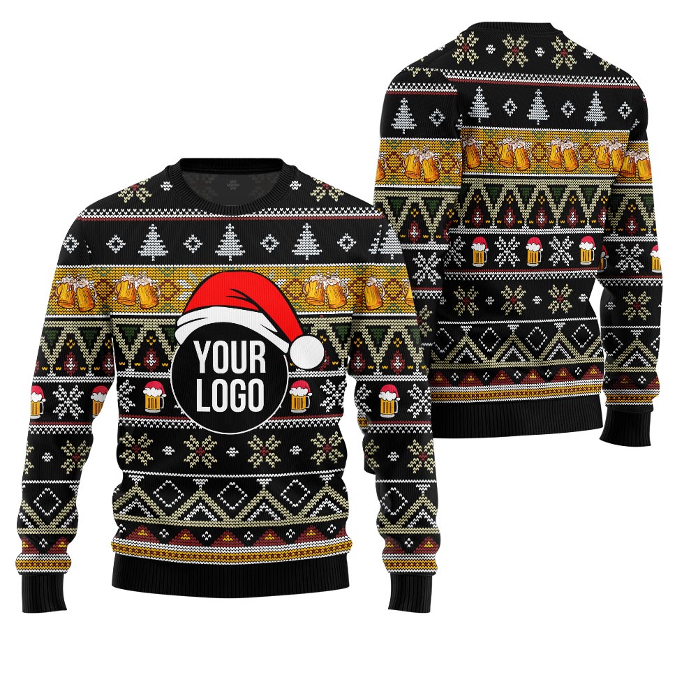 Custom Your Logo Ugly Sweater For Beer Brand