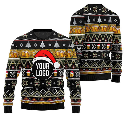 Custom Your Logo Ugly Sweater For Beer Brand