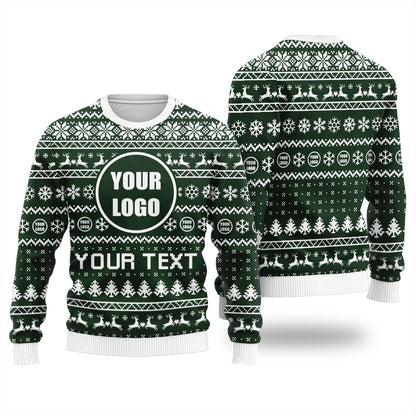 Custom Your Logo and Slogan Ugly Christmas Sweater Men's