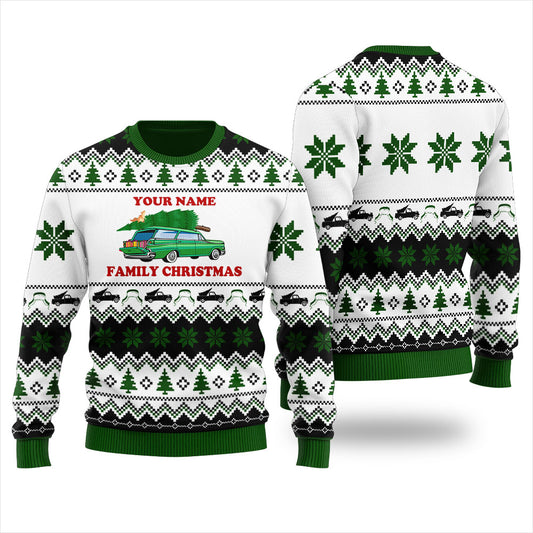 Custom Your Name Ugly Christmas Sweater For Women