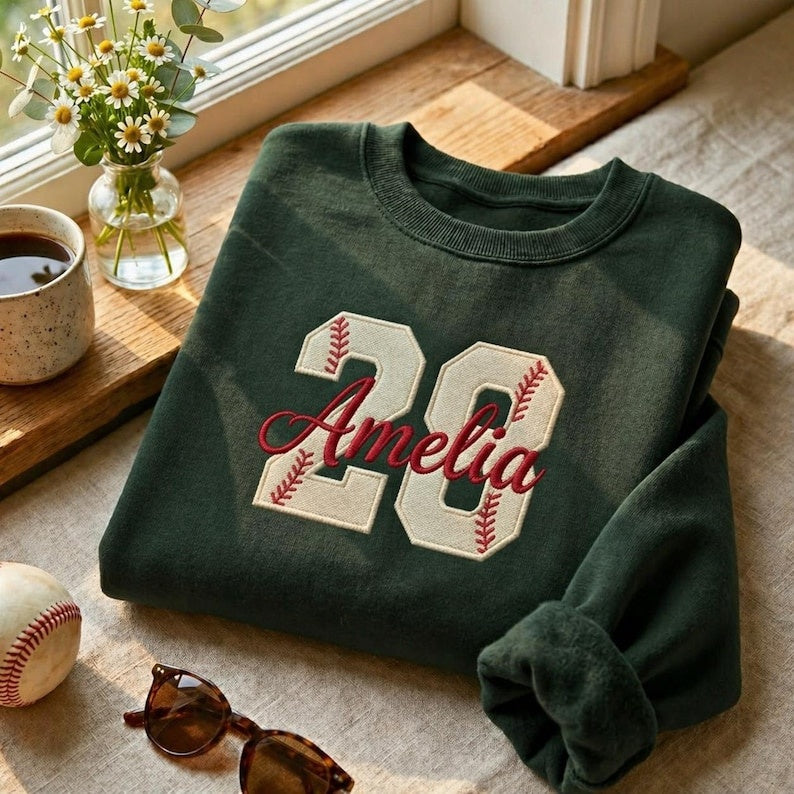 Sudadera con cremallera un cuarto premium, con logo de béisbol bordado, Unisex, Sudadera de fútbol