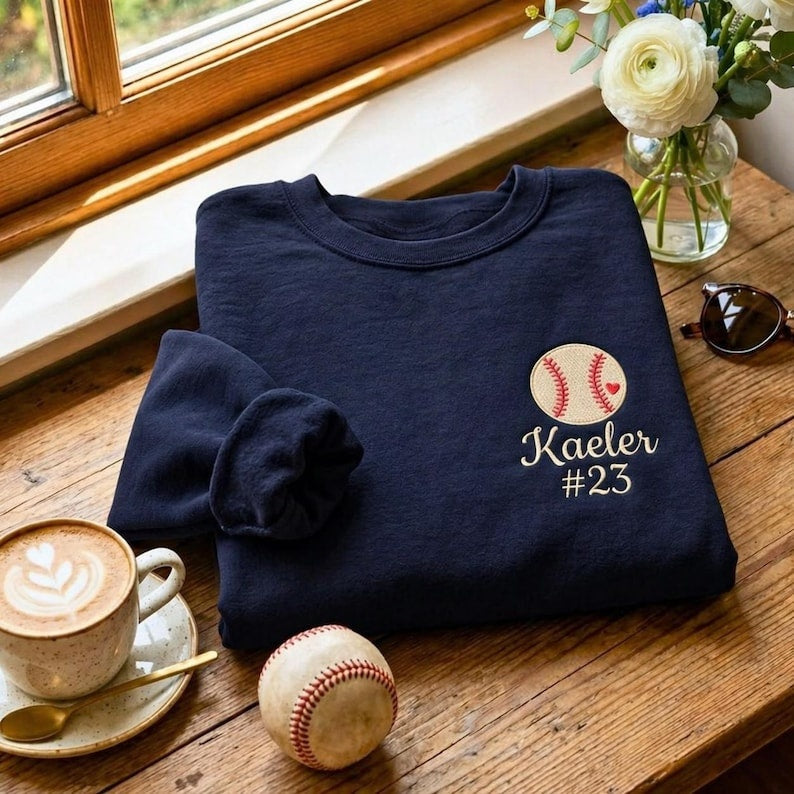 Sudadera con cremallera un cuarto premium, con logo de béisbol bordado, Unisex, Sudadera de fútbol