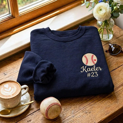 Sudadera con cremallera un cuarto premium, con logo de béisbol bordado, Unisex, Sudadera de fútbol