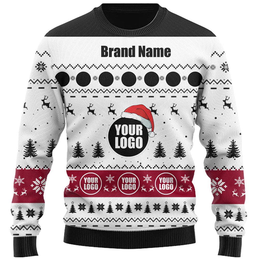 Customize Company Logo Ugly Christmas Sweater Live Preview