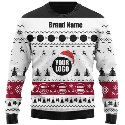 Customize Company Logo Ugly Christmas Sweater Live Preview
