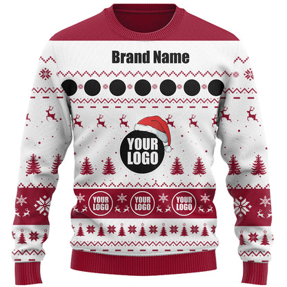 Customize Company Logo Ugly Christmas Sweater Live Preview