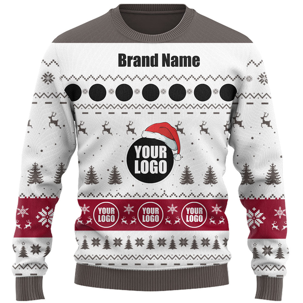 Customize Company Logo Ugly Christmas Sweater Live Preview