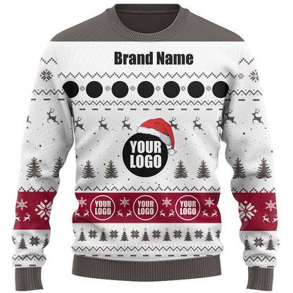 Customize Company Logo Ugly Christmas Sweater Live Preview