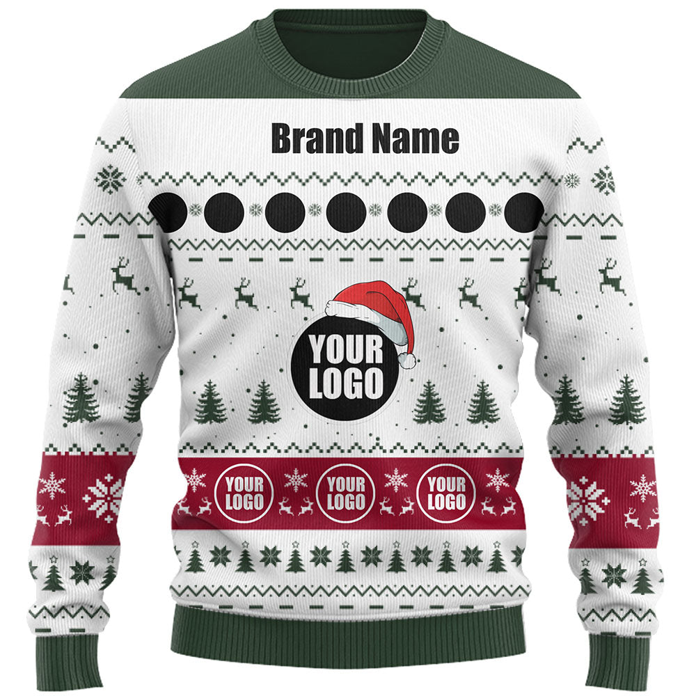 Customize Company Logo Ugly Christmas Sweater Live Preview