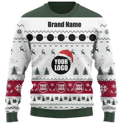 Customize Company Logo Ugly Christmas Sweater Live Preview